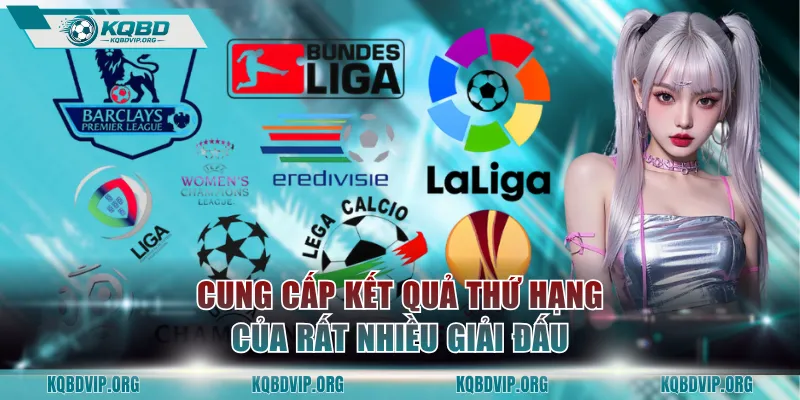 Cung cấp kết quả thứ hạng của rất nhiều giải đấu