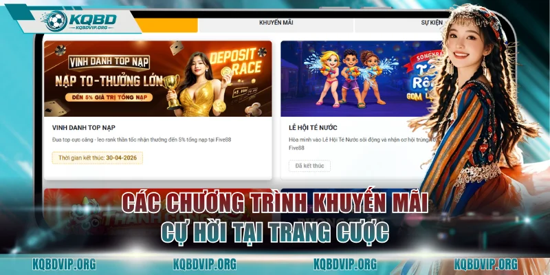 Điểm qua các chương trình khuyến mãi cự hời tại trang cược