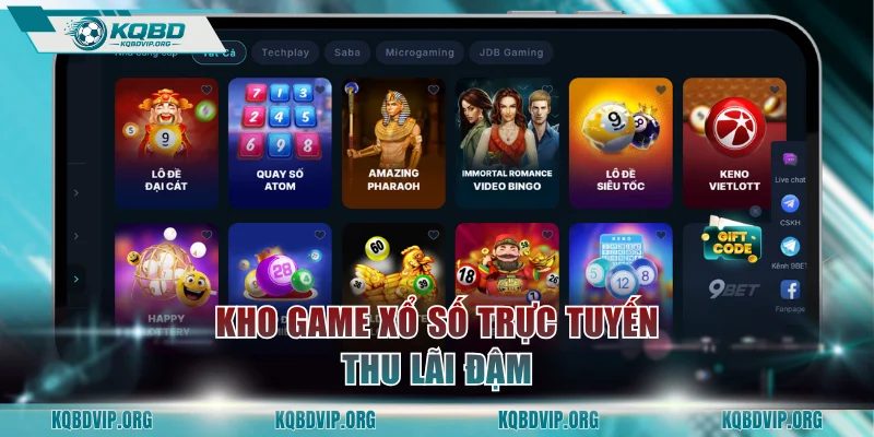 Kho game xổ số trực tuyến thu lãi đậm