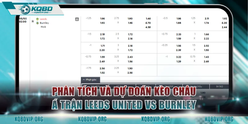 Phân tích và dự đoán kèo châu Á trận Leeds United vs Burnley