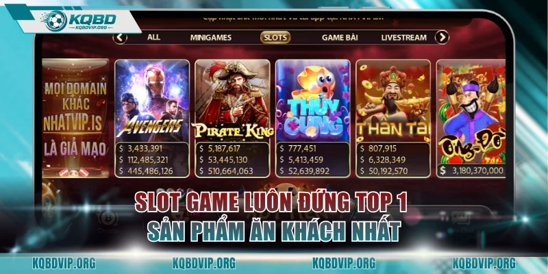 Slot game luôn đứng top 1 những sản phẩm ăn khách nhất