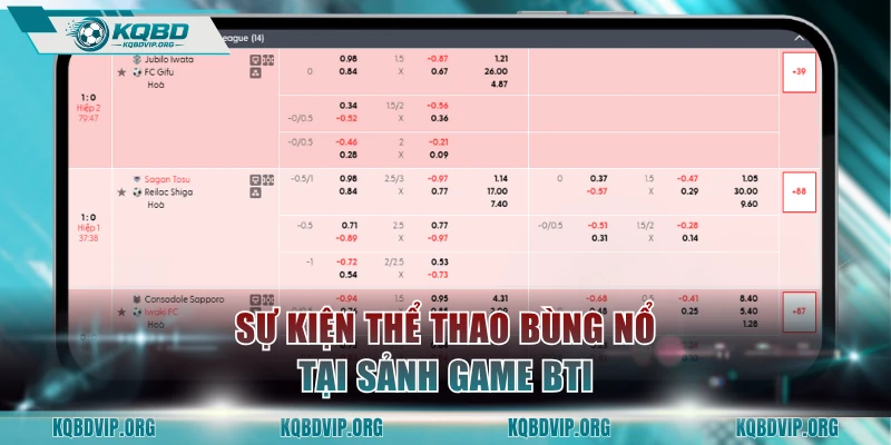 Sự kiện thể thao bùng nổ tại sảnh game BTi