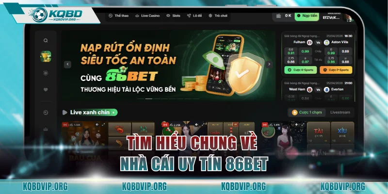 Tìm hiểu chung về nhà cái uy tín 86BET