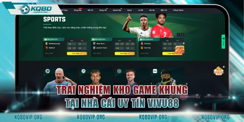 Trải nghiệm kho game khủng tại nhà cái uy tín VIVU88