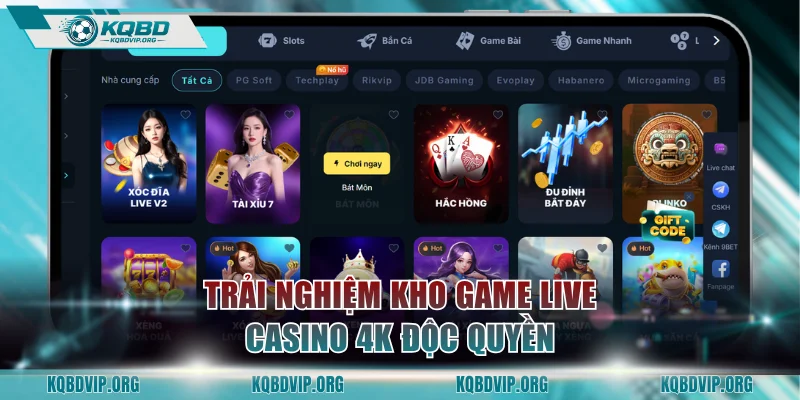 Trải nghiệm kho game live casino 4K độc quyền