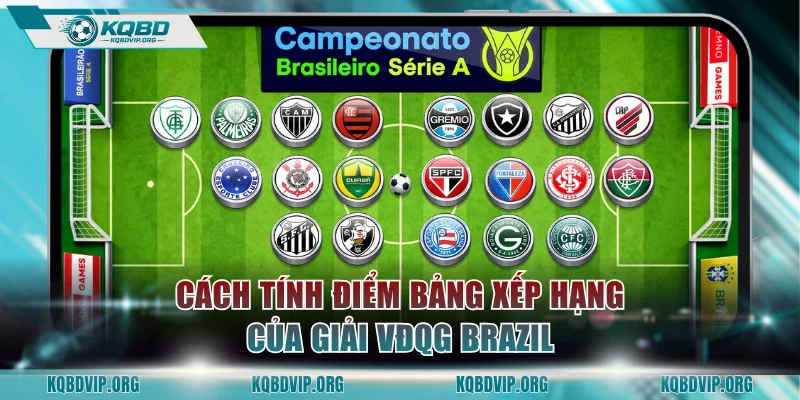 Cách tính điểm bảng xếp hạng của giải VĐQG Brazil