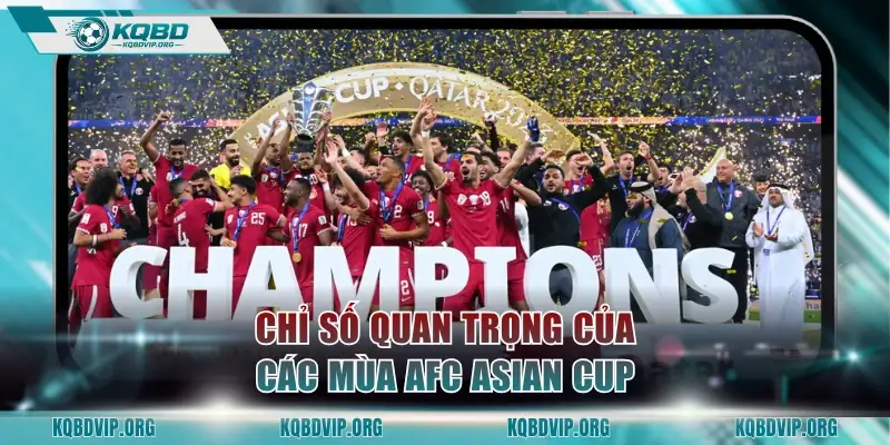 Chỉ số quan trọng của các mùa AFC Asian Cup