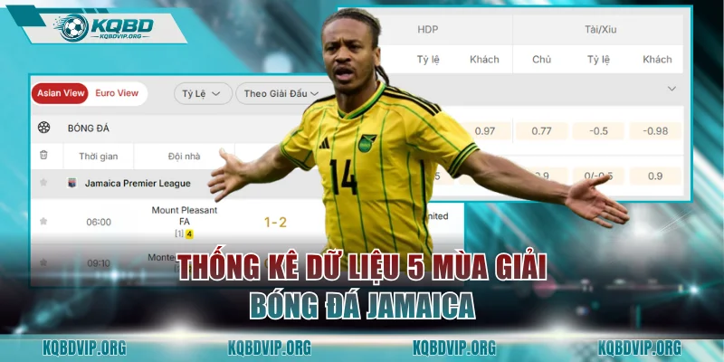 Thống kê dữ liệu 5 mùa giải bóng đá Jamaica